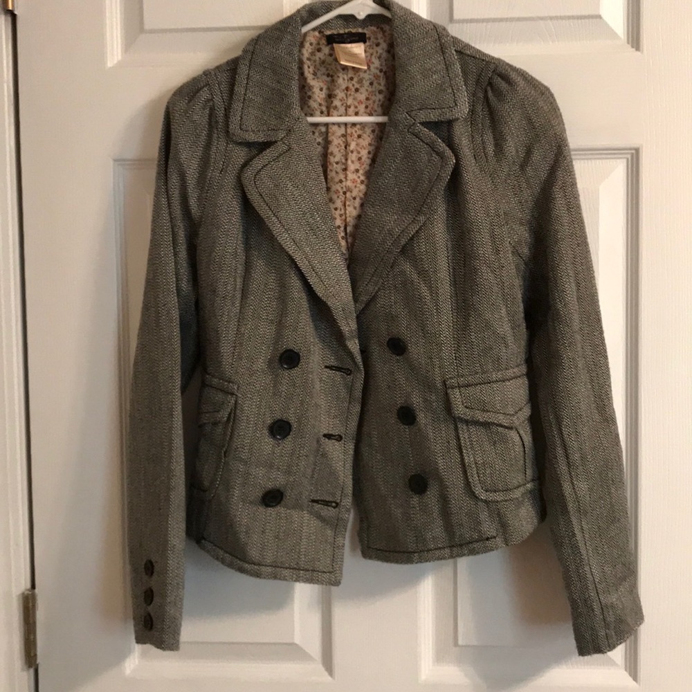 Dressy Blazer With Pretty Floral Design Inside